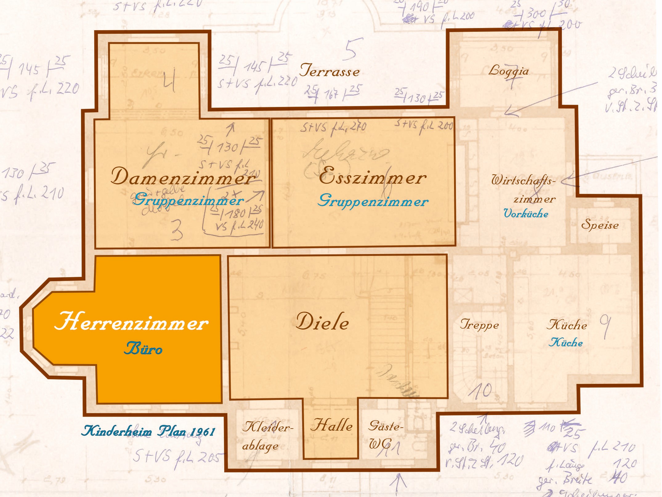 Bauplan Herrenzimmer